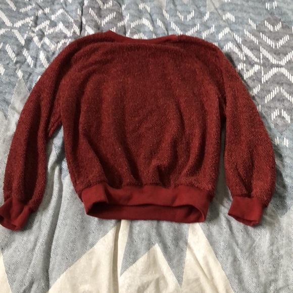 Lulu’s Brick Red Slub Knit Long Sleeve Top - Picture 6 of 6